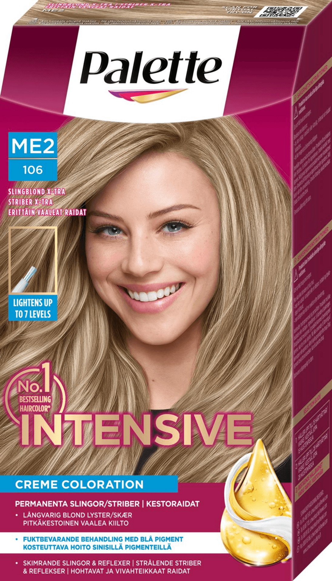 Palette Intensive Creme Coloration ME2 Slingblond X-tra