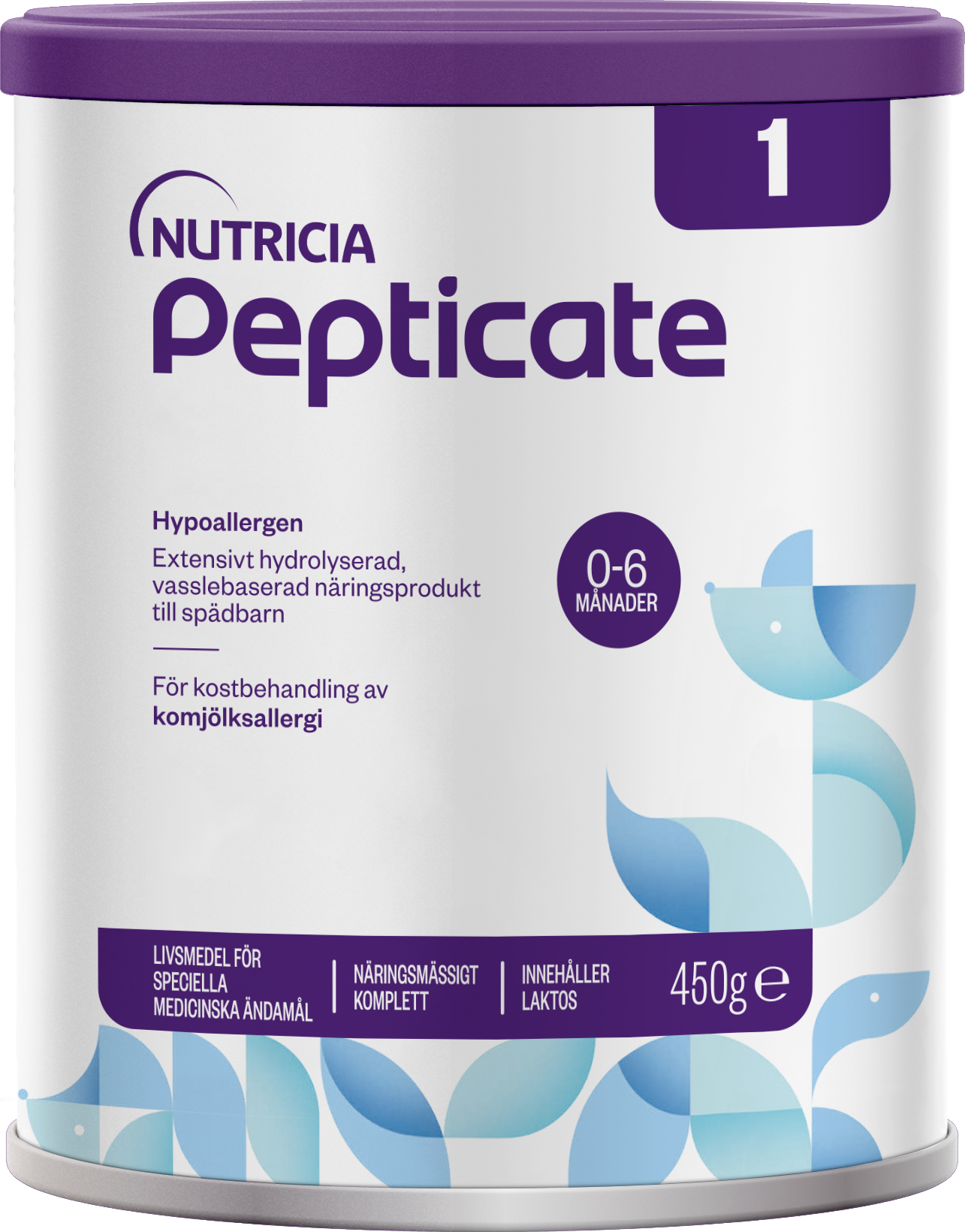 Pepticate 1 Modersmjölksersättning vid mjölkproteinallergi 0+ månader 450g