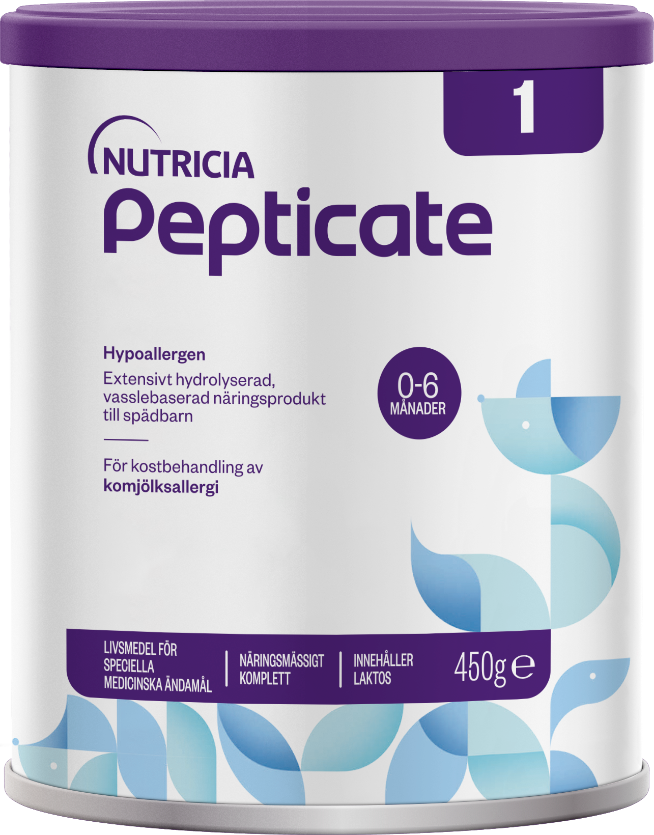 Pepticate 1 Modersmjölksersättning vid mjölkproteinallergi 0+ månader 450g