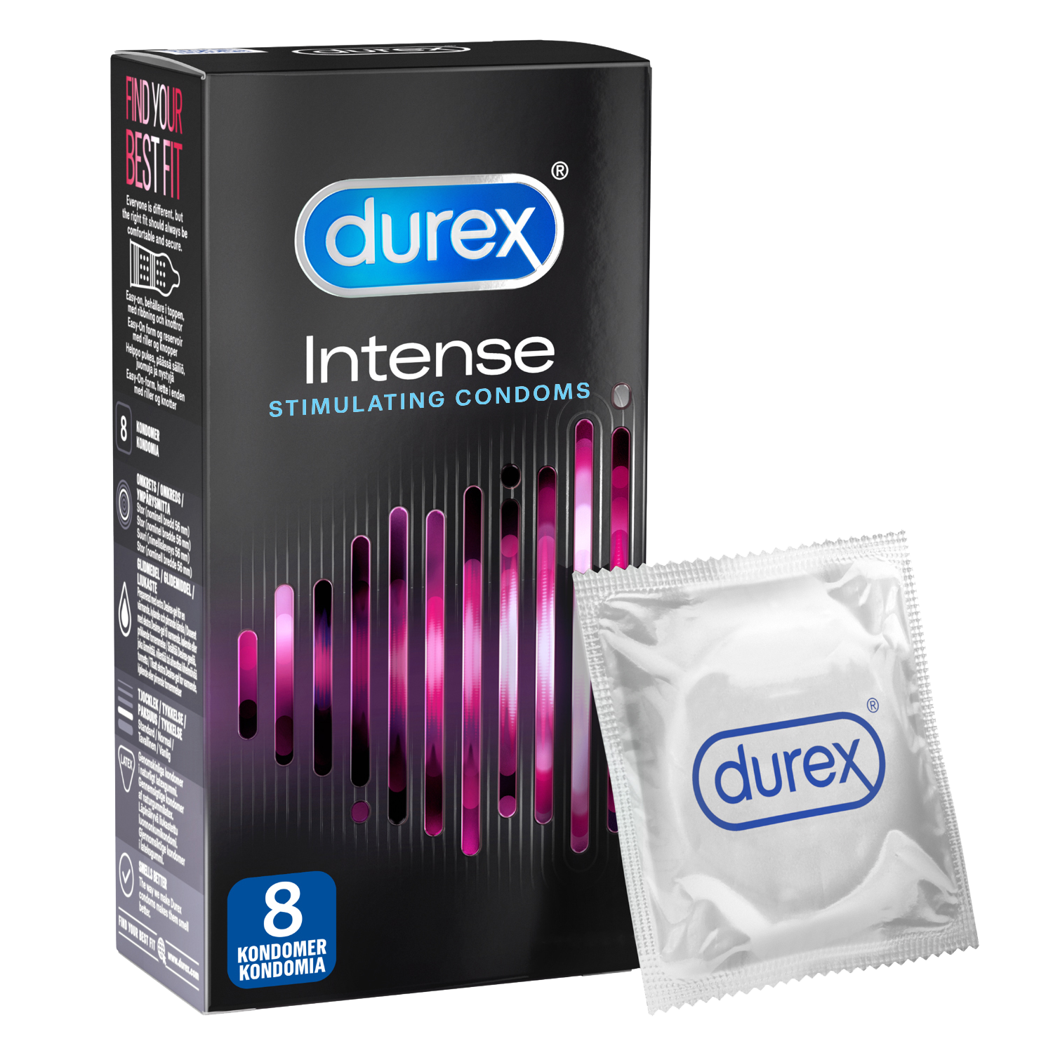 Durex Intense Stimulating Condoms 8 st