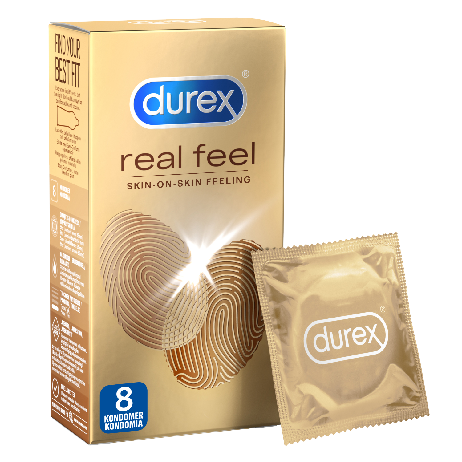 Durex Real Feel Skin-On-Skin Feeling 8 st