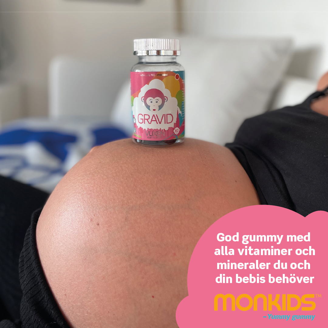 Monkids Gravid Blodapelsin 60 tuggtabletter