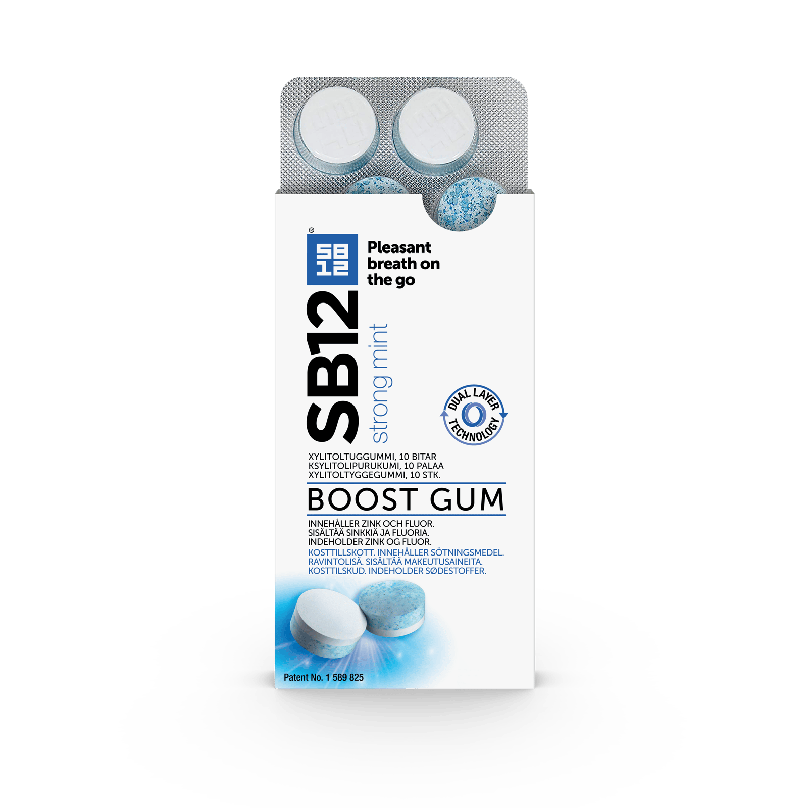 SB12 Original Boost Gum Strong Mint Tuggummin 10 st