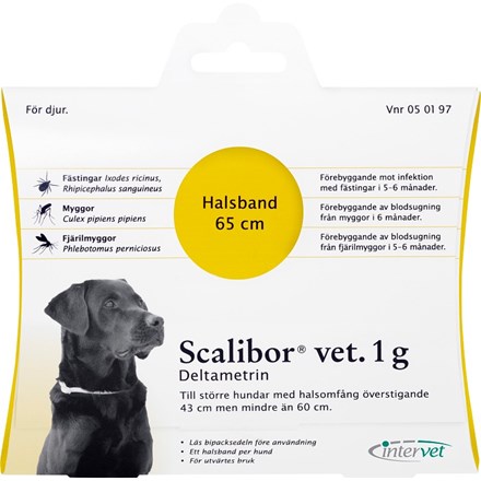 Scalibor® vet fästinghalsband 1g, 65cm