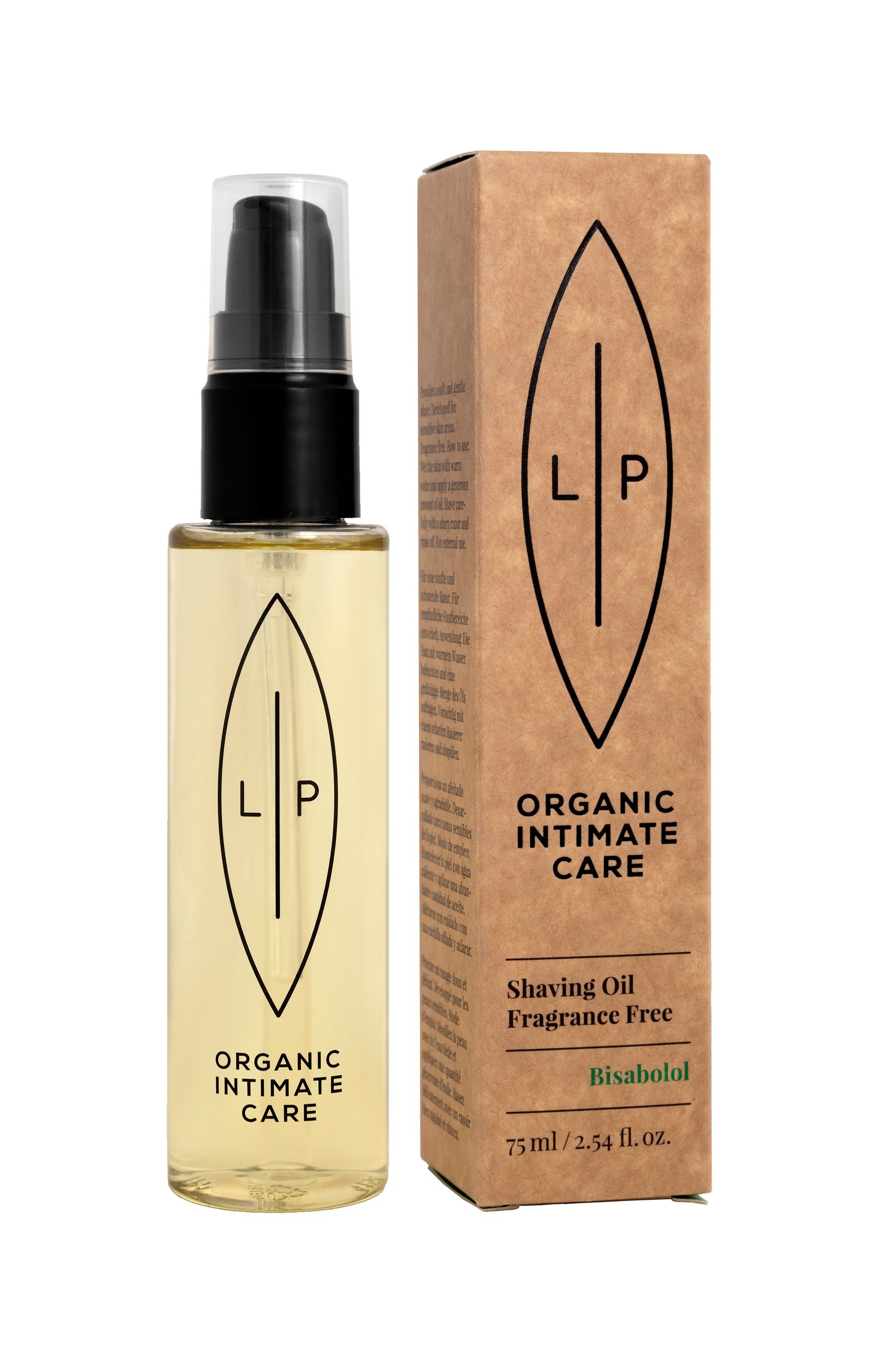 Lip Intimate Care Shaving Oil Fragrance Free 75ml