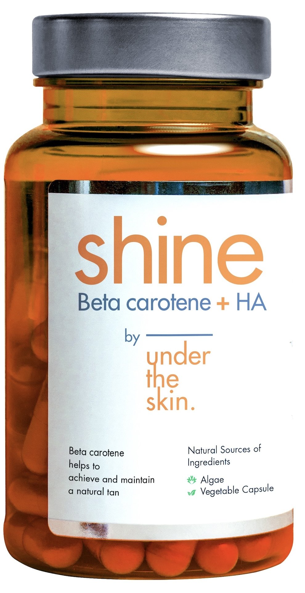 Under the Skin Shine Beta carotene + HA 60 kapslar