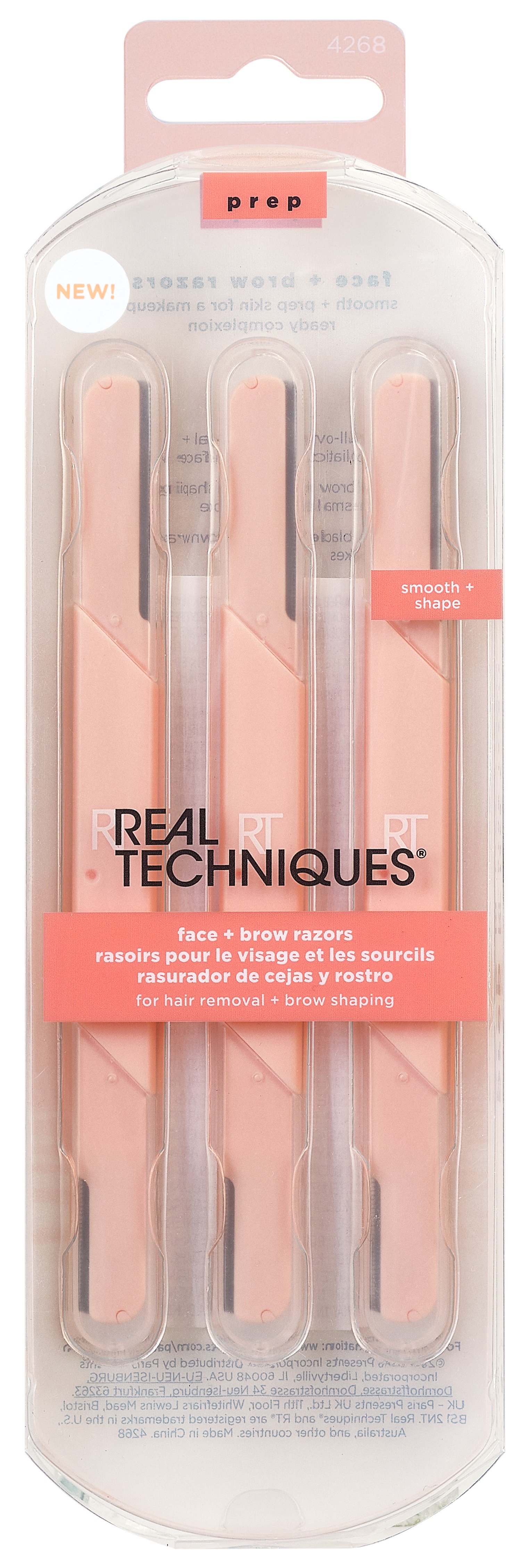 REAL TECHNIQUES Face & Brow Razors 3 st