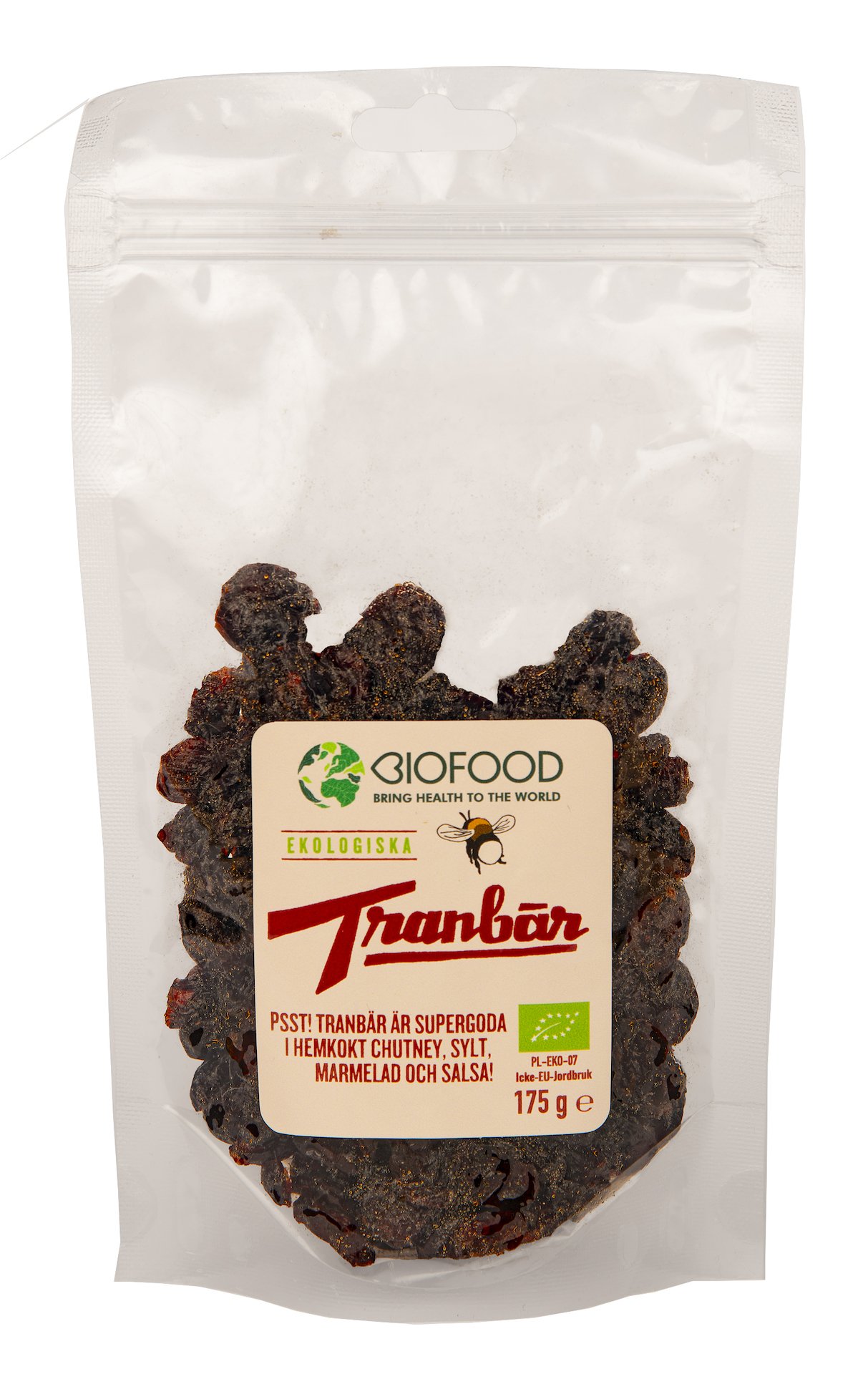 Biofood Ekologiska Tranbär 180g