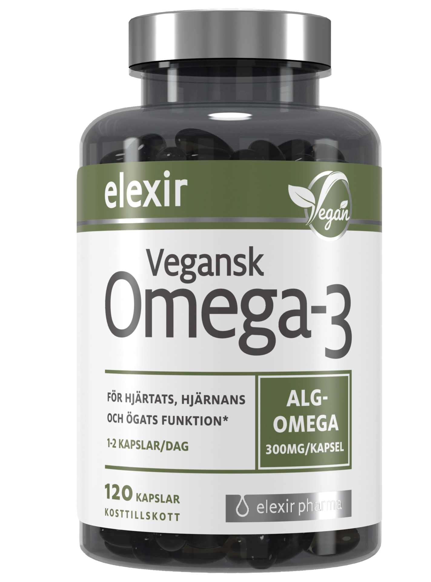 Elexir Pharma Vegansk Omega-3 120 kapslar