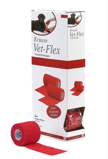 Vet-Flex Co-Flex Röd 5 cm x 4,5 m 10 st