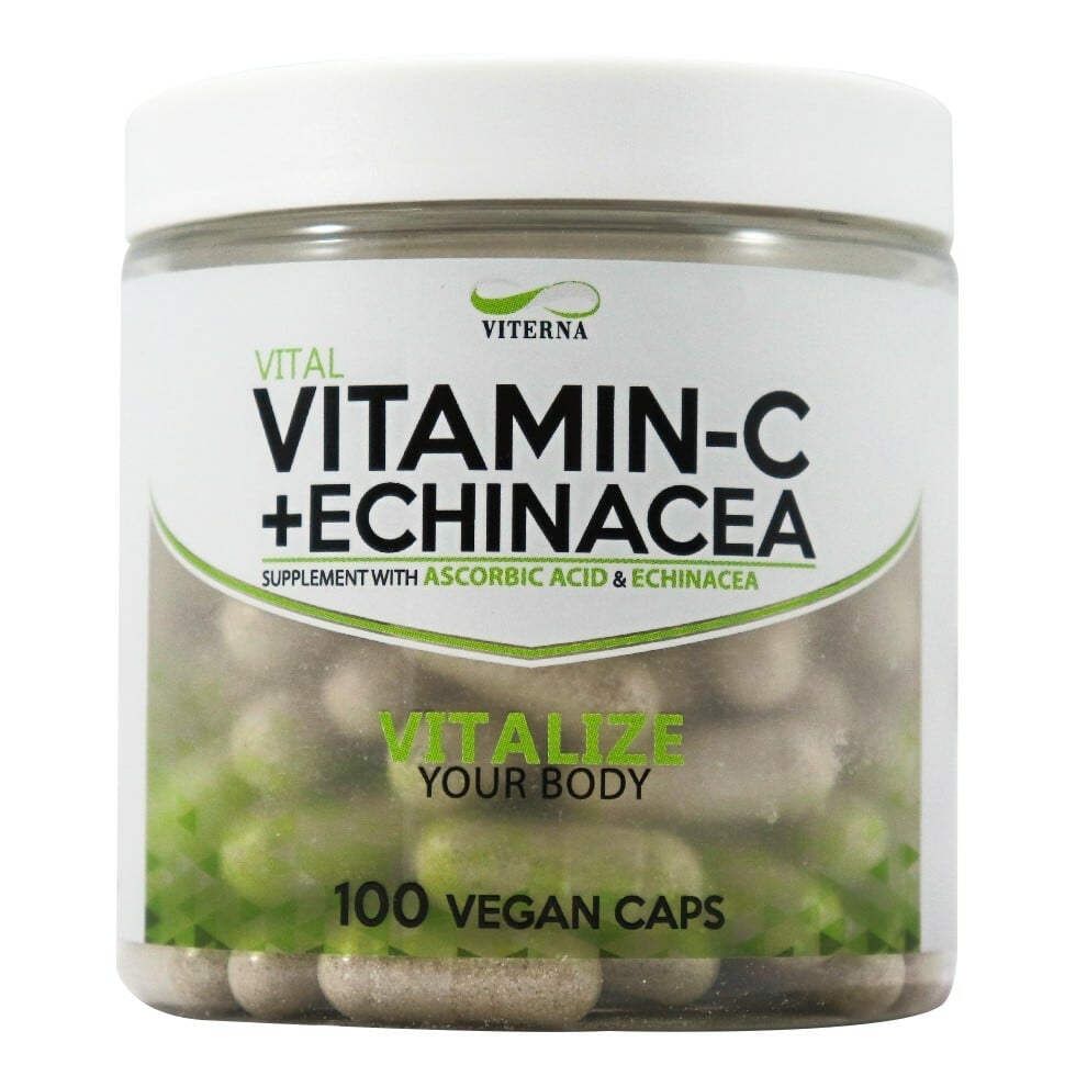 Viterna Vital Vitamin-C 500 mg + Echinacea 100 mg 100 kapslar