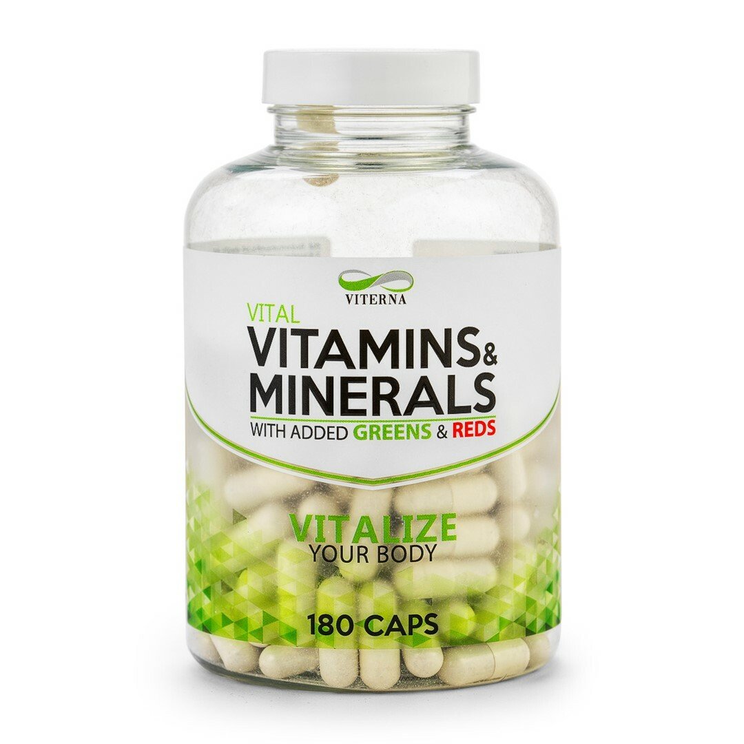 Viterna Vital Multivitamin & Minerals + Greens & Reds 180 kapslar