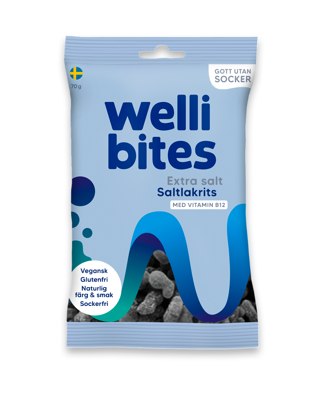 Wellibites Extra Salt Saltlakrits 70 g