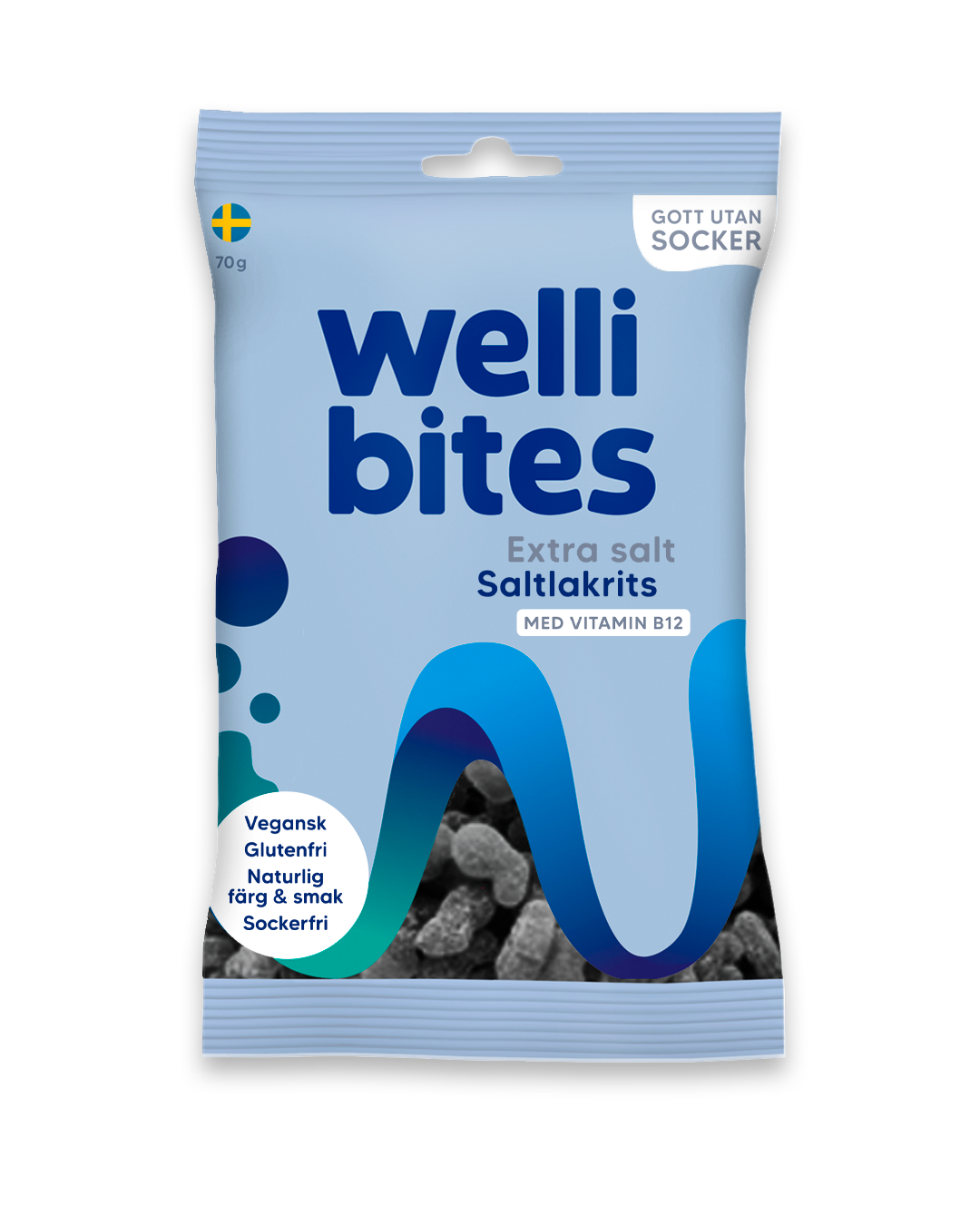 Wellibites Extra Salt Saltlakrits 70 g