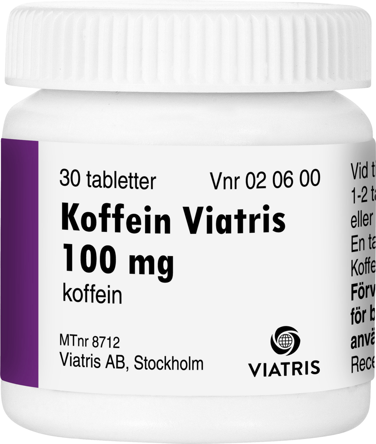 Koffein Meda tabletter 100mg 30 tabletter