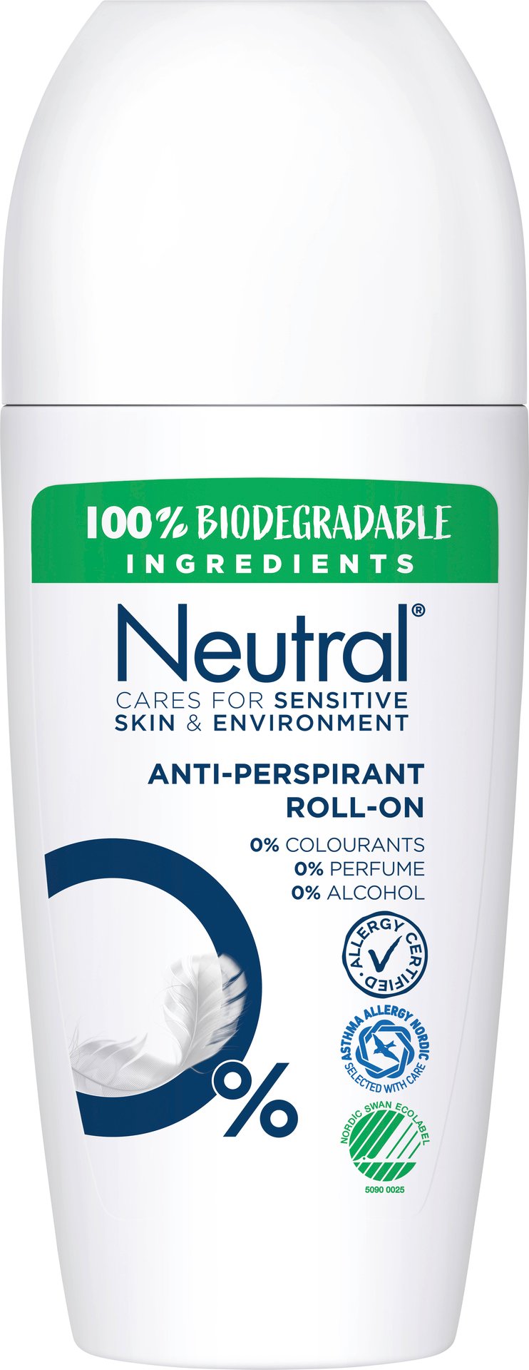 Neutral Original Antiperspirant Deo Roll-on Parfymfri 50 ml
