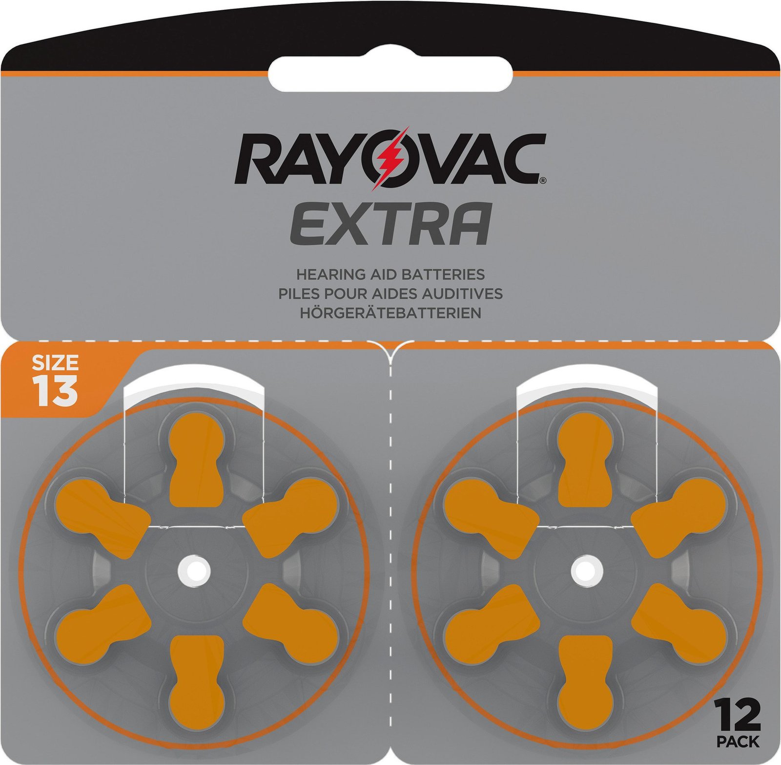 Rayovac Extra Hörapparatsbatterier 13 Orange 12 st