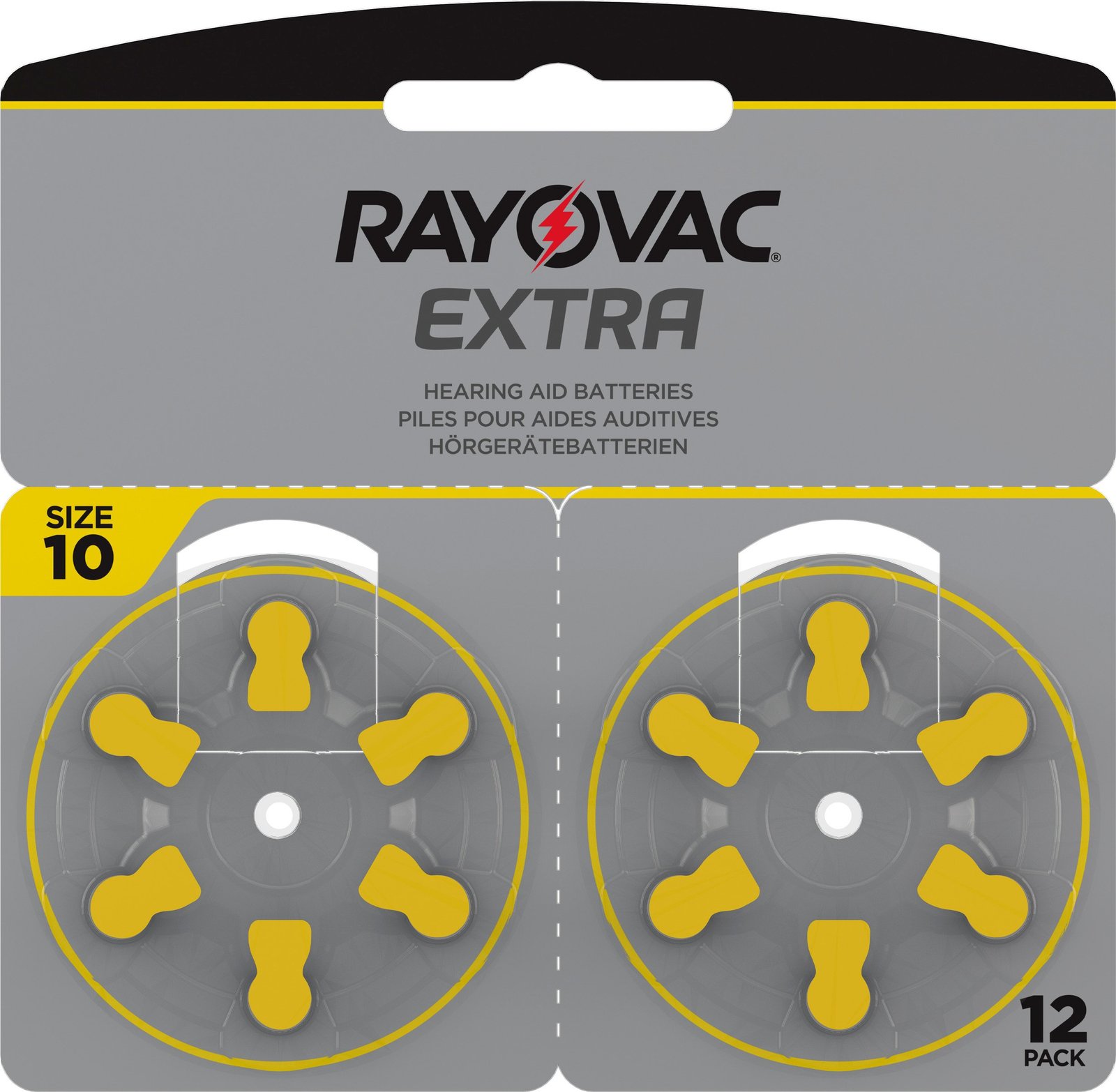 Rayovac Extra Hörapparatsbatterier 10 Gul 12 st