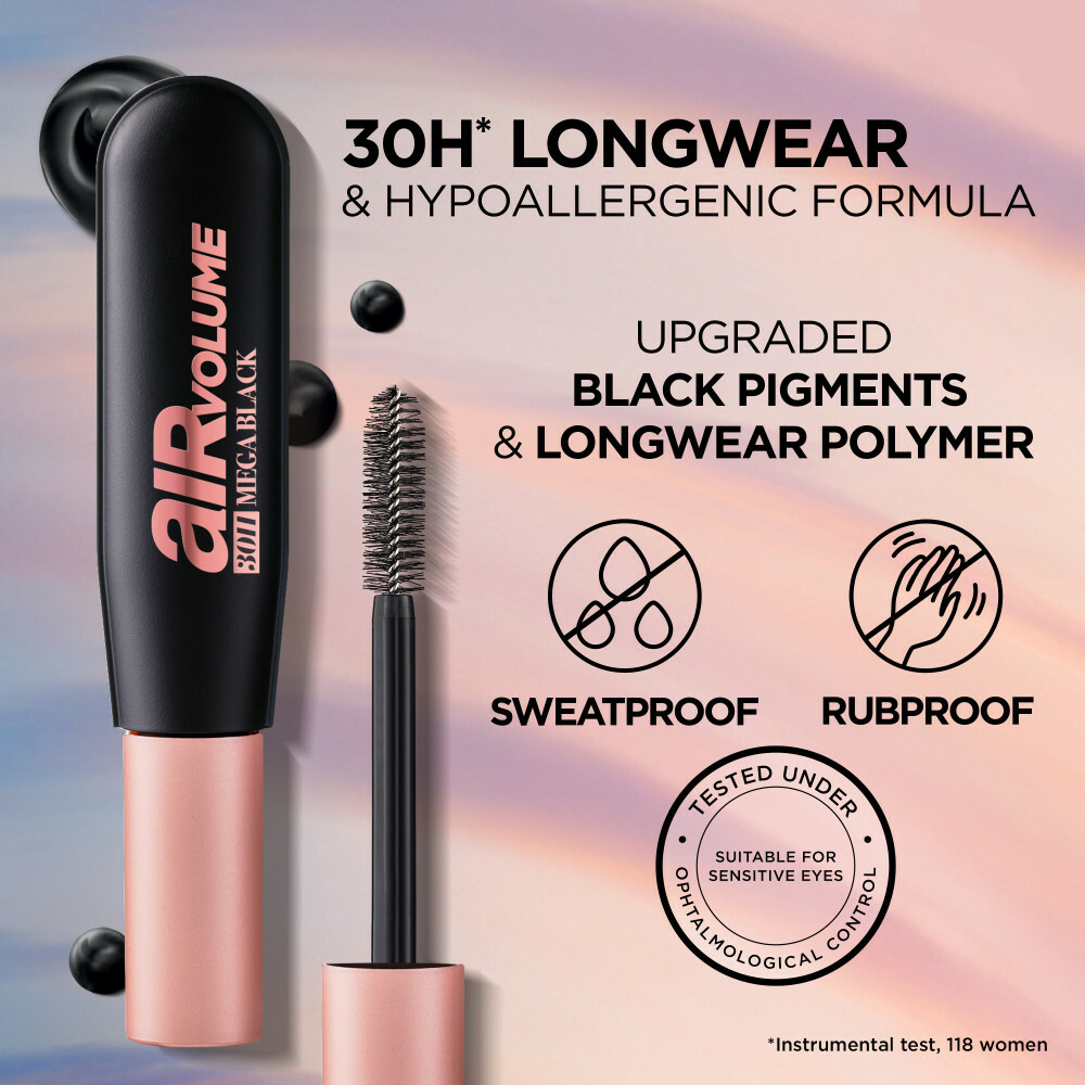 L'Oréal Paris Air Volume 30H Mega Black Mascara Black 9,4 ml