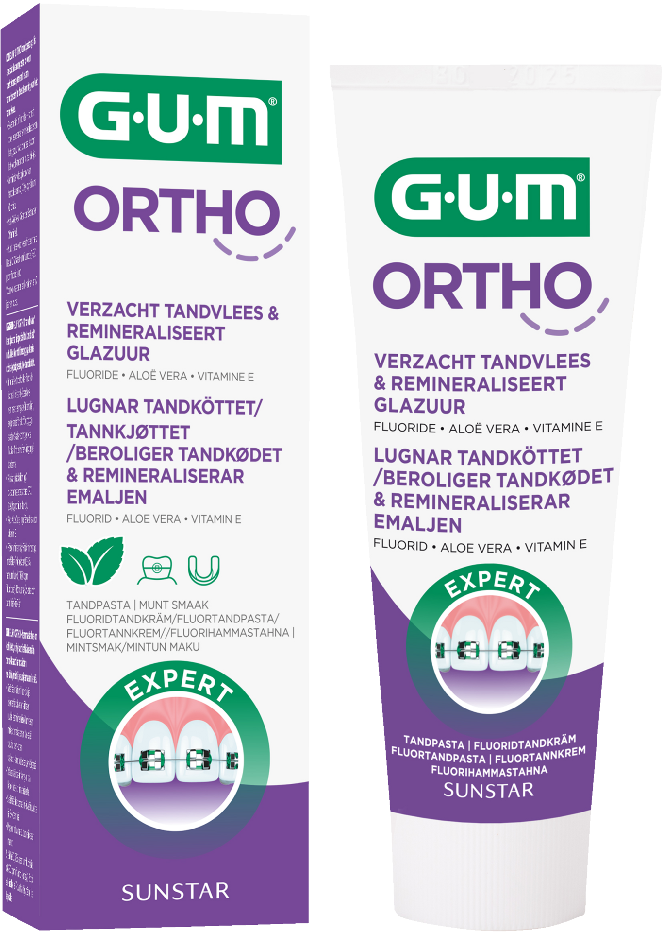 GUM Ortho Fluorid Tandkräm 75 ml