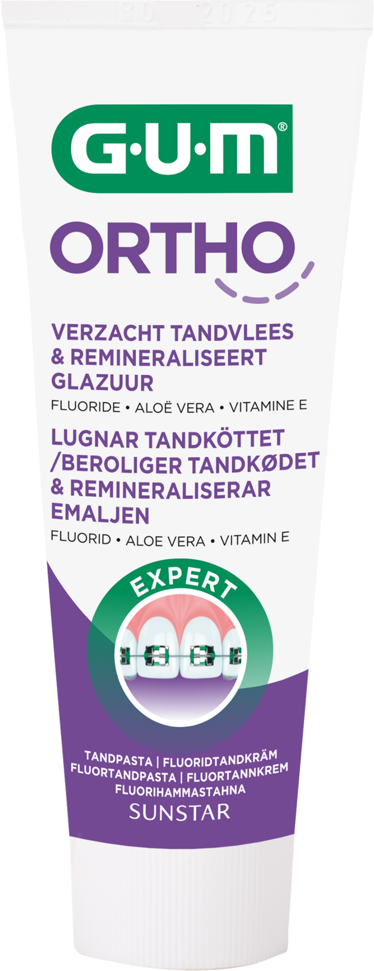 GUM Ortho Fluorid Tandkräm 75 ml