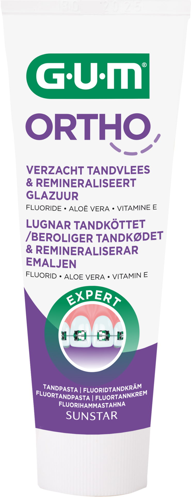 GUM Ortho Fluorid Tandkräm 75 ml