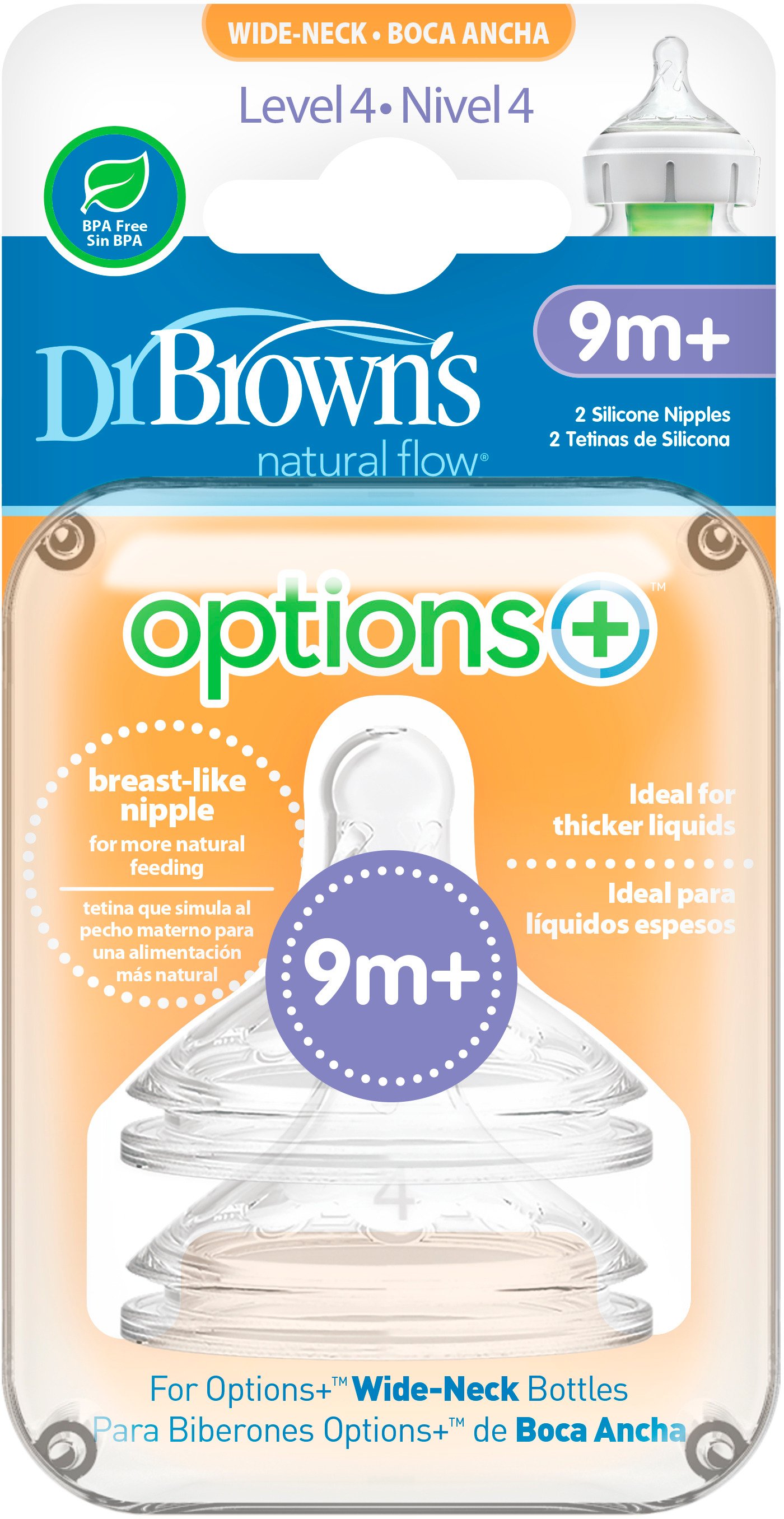 Dr.brown´s Option+ Wide-Neck Stl 4 Dinapp 2 st