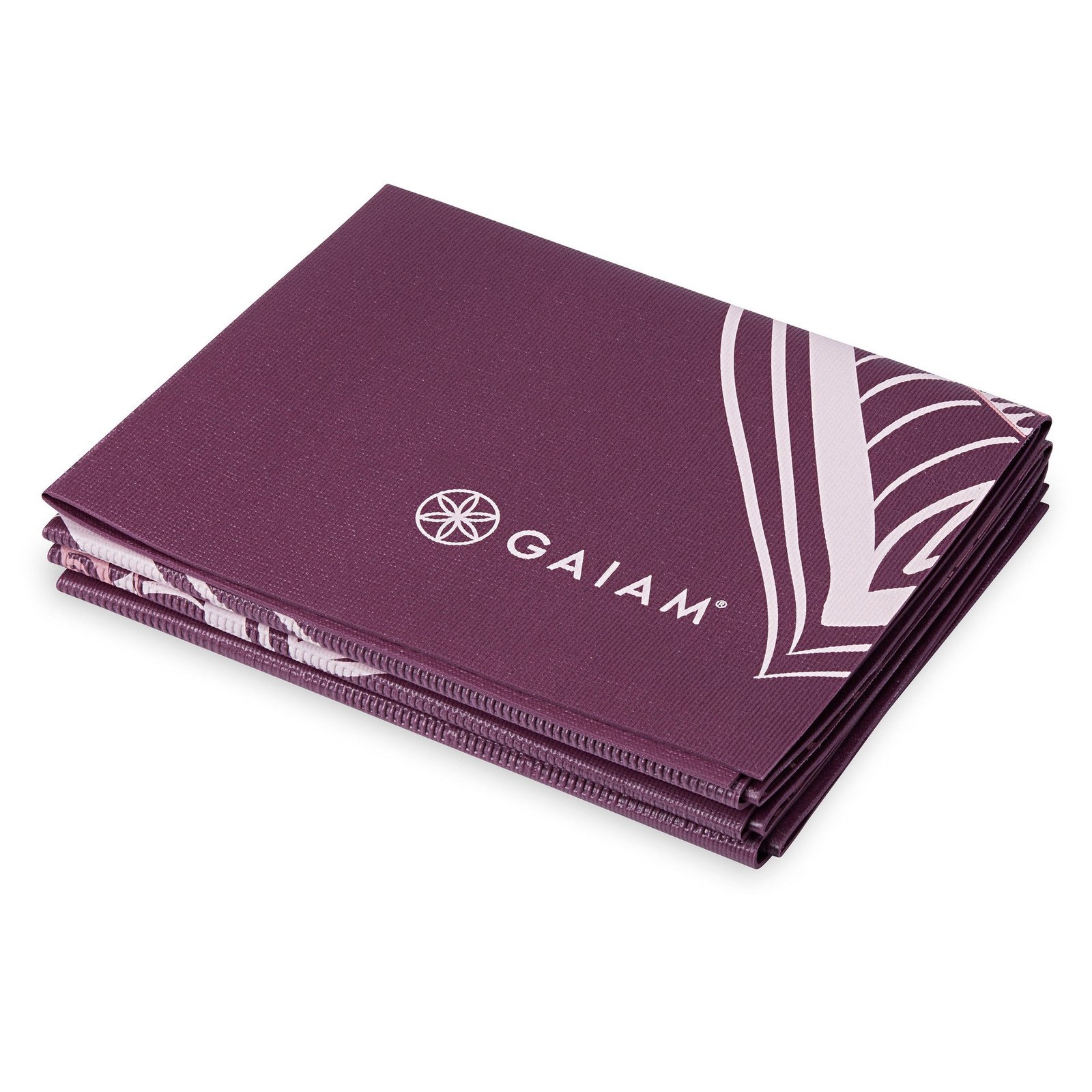GAIAM Foldable Cranberry Point Yoga Mat 2mm Printed