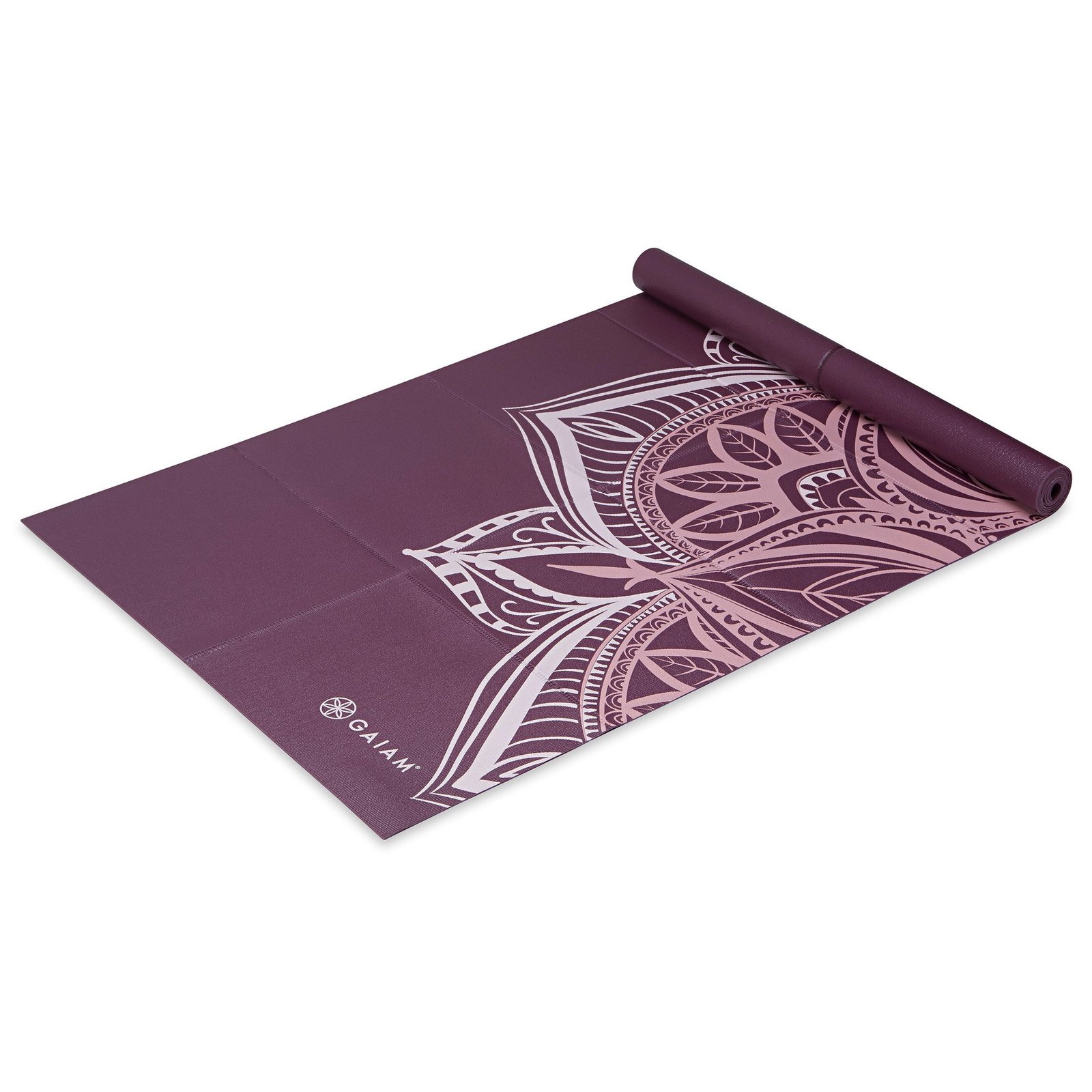 GAIAM Foldable Cranberry Point Yoga Mat 2mm Printed