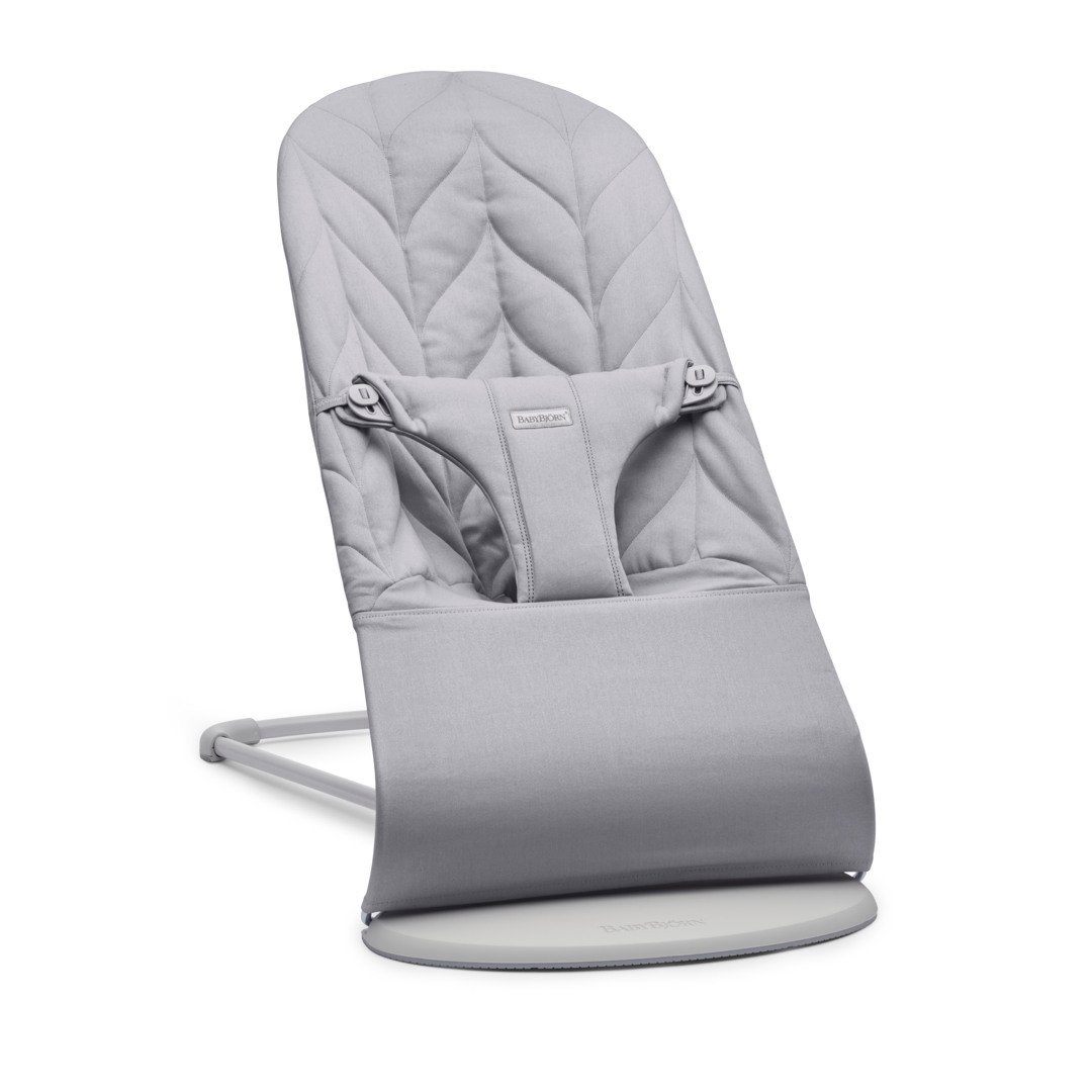 BabyBjörn Babysitter Bliss Vävd Bladmönstrad Quilt Ljusgrå