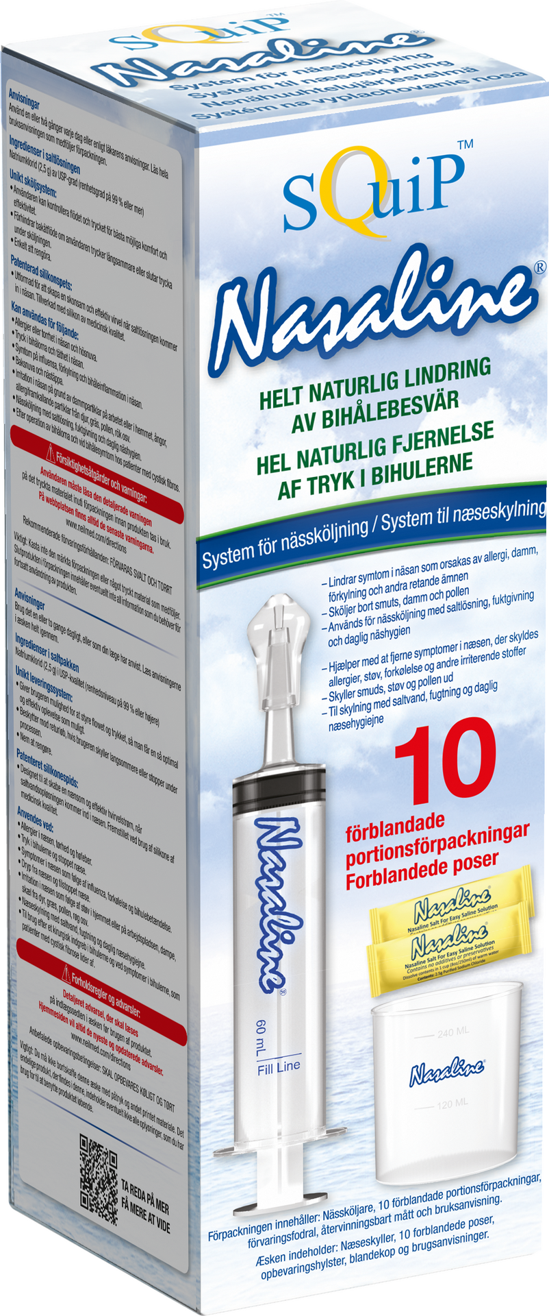 Nasaline Nässköljare 10 Saltpåsar