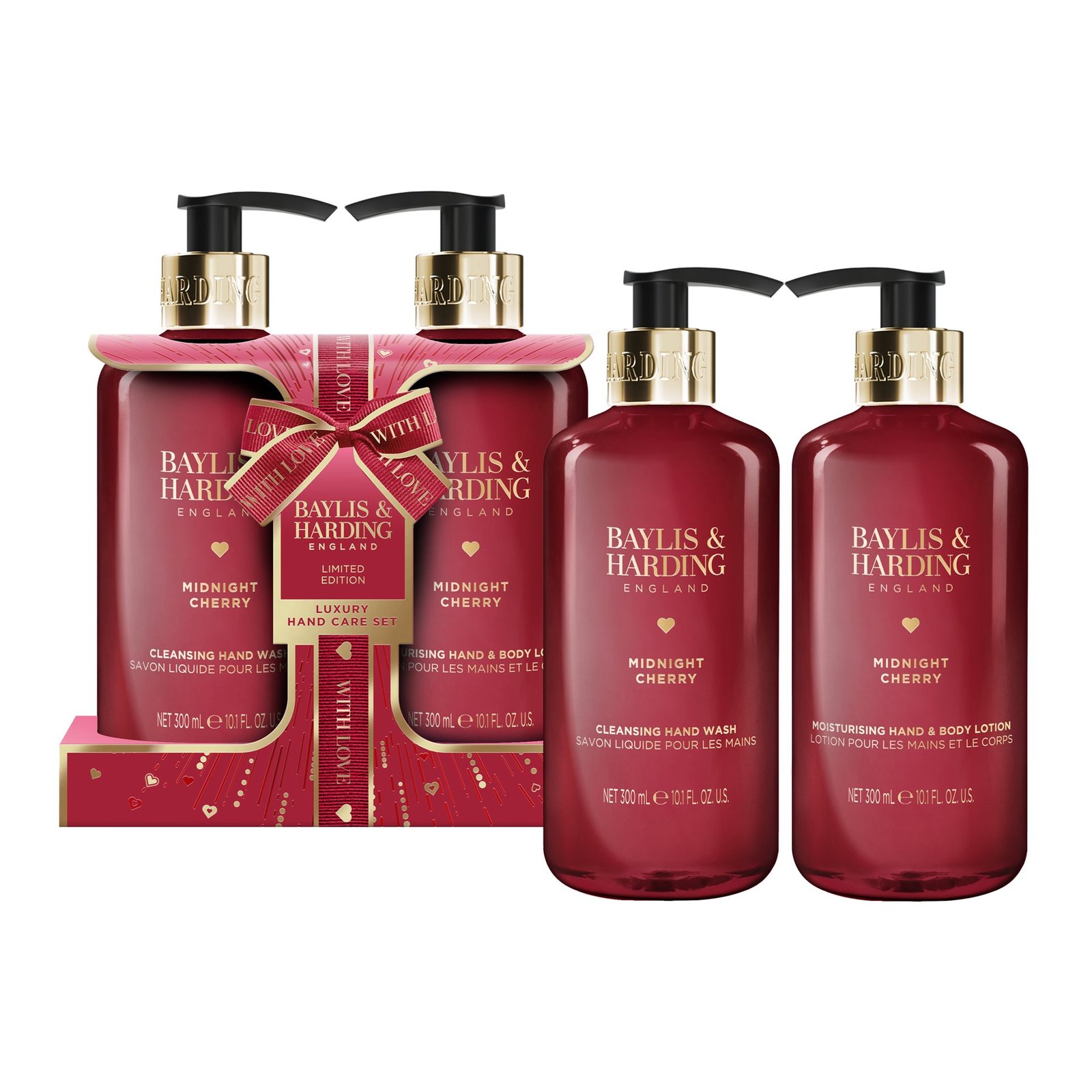 Baylis & Harding Midnight Cherry Hand Care Gift Set 600 ml