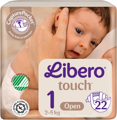 Libero Touch 1 Blöjor (2-5 kg) 22 st