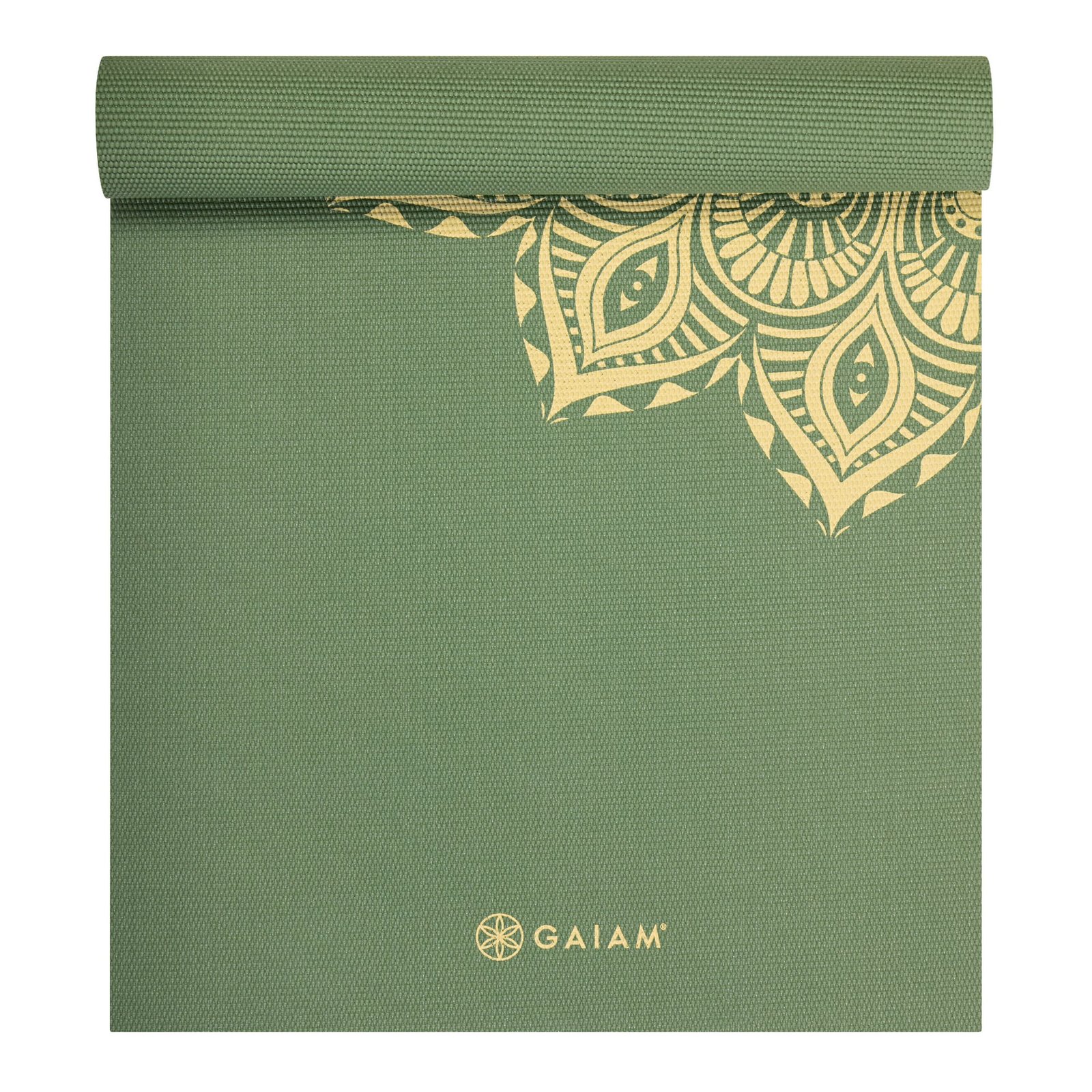 GAIAM Olive Haze Mandala Yoga Mat 6mm