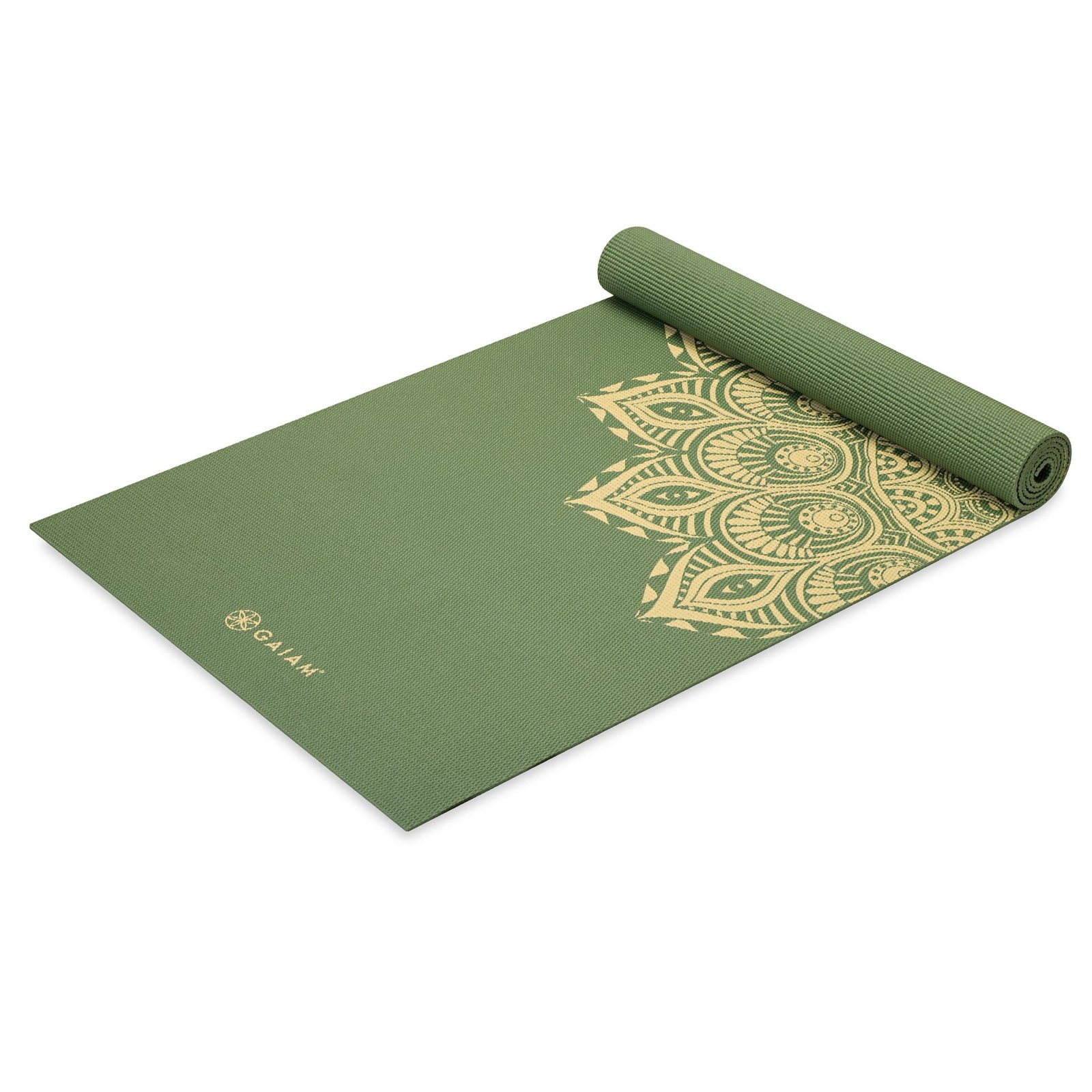 GAIAM Olive Haze Mandala Yoga Mat 6mm