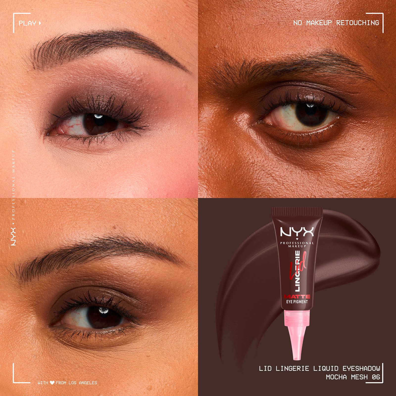 NYX Professional Makeup Lid Lingerie flytande ögonskugga 06 Mocha Mesh 6 ml