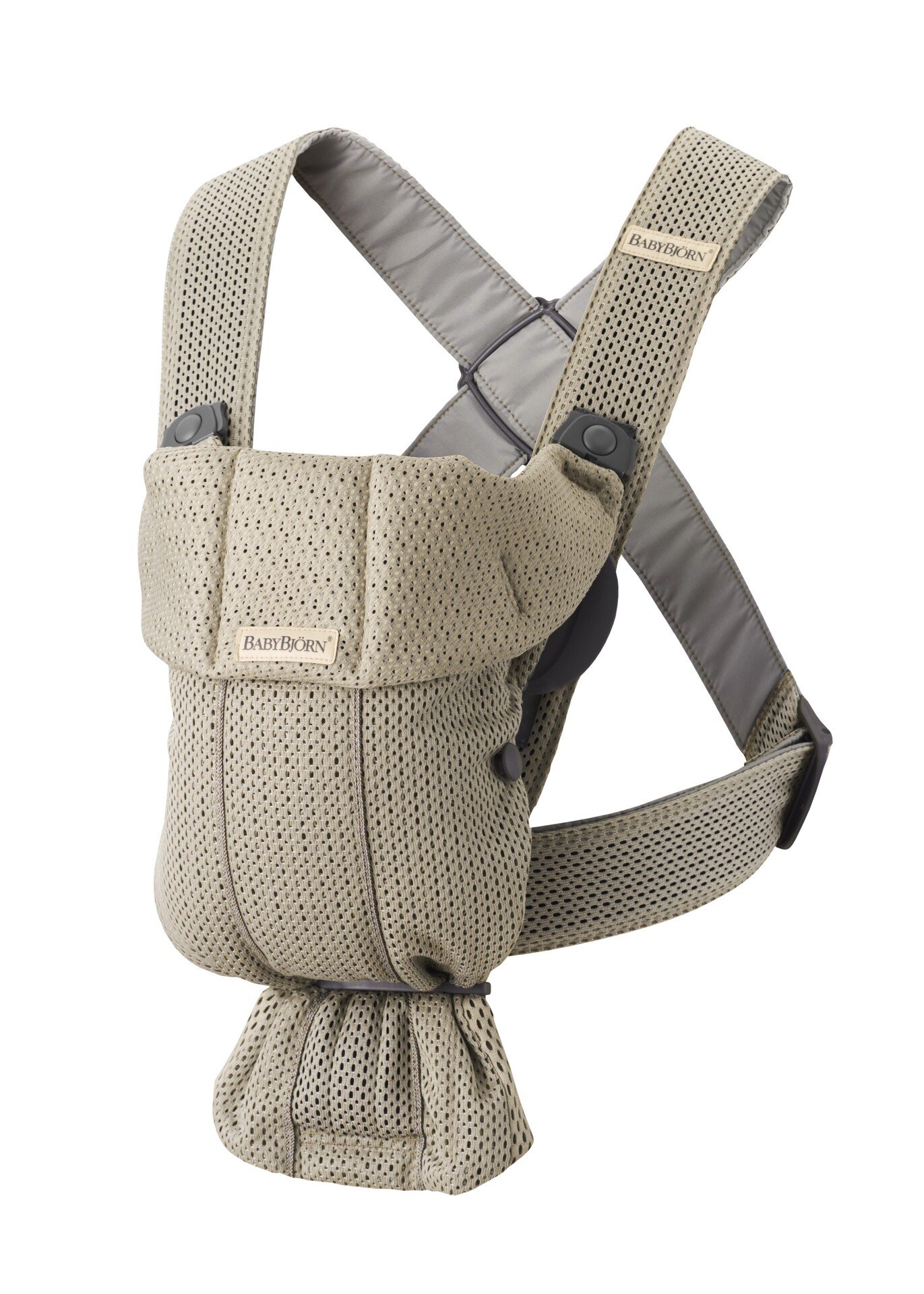 BabyBjörn Bärsele Mini 3D Mesh Gråbeige