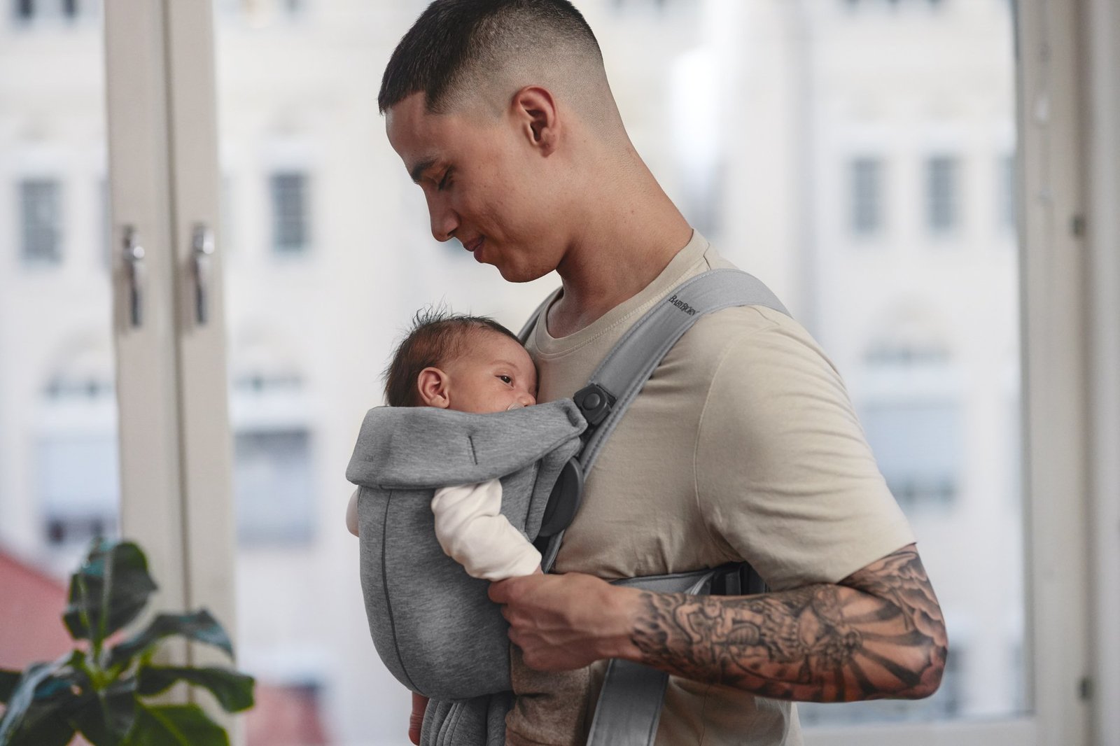 BabyBjörn Bärsele Mini 3D Jersey Ljusgrå