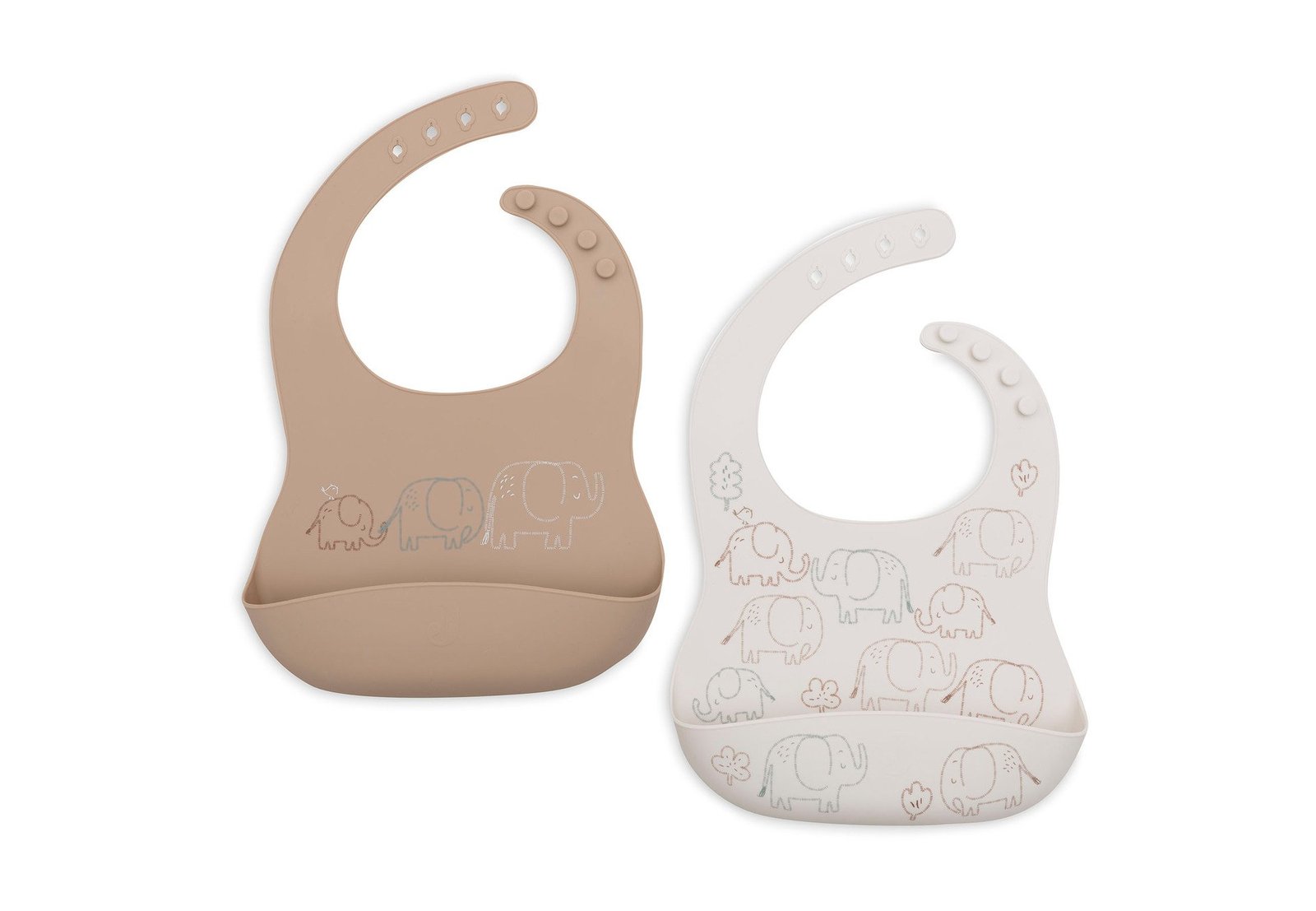 Jollein Silikonhaklapp Elephant Tales 2 st