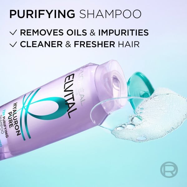 L'Oréal Paris Elvital Hyaluron Pure Schampo För Fuktfattigt Hår 500 ml