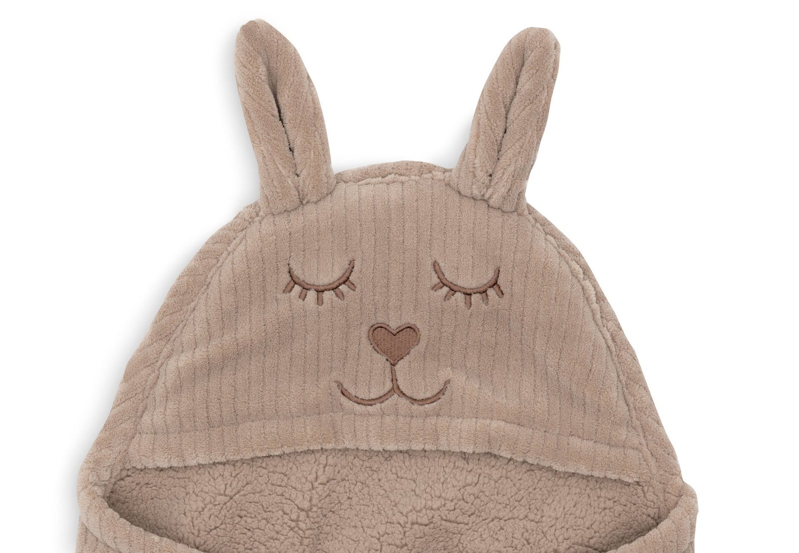 Jollein Omlottåkpåse Bunny Cloudy Rib Milky Coffee