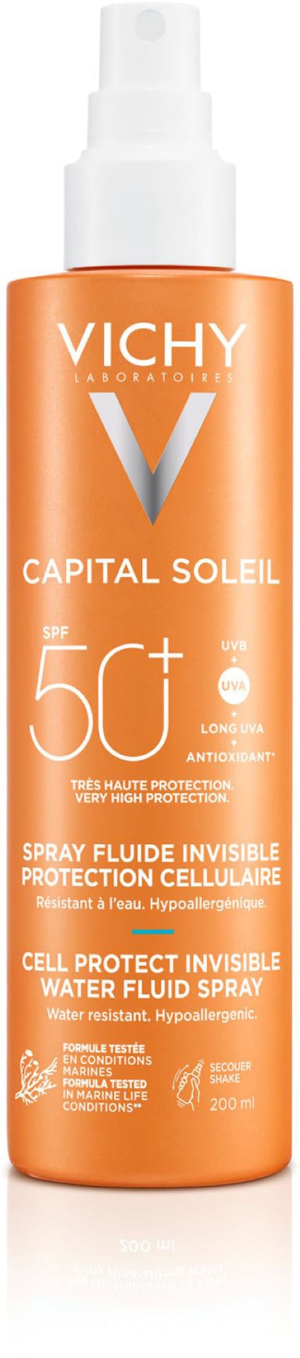 Vichy Capital Soleil Cell Protect SPF50+ Invisible Water Fluid Spray 200 ml