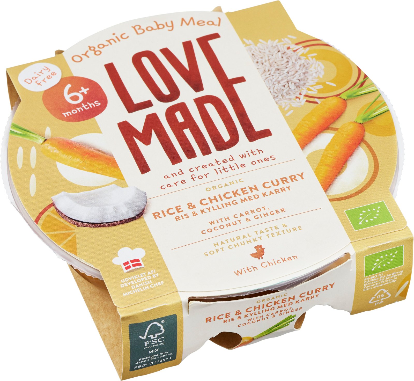 LoveMade Ris & Kyckling Curry 185 g