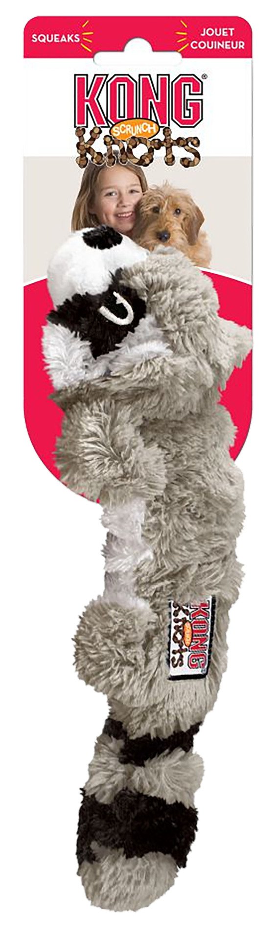 KONG Scrunch Knots Raccoon M/L 37x7x5 cm
