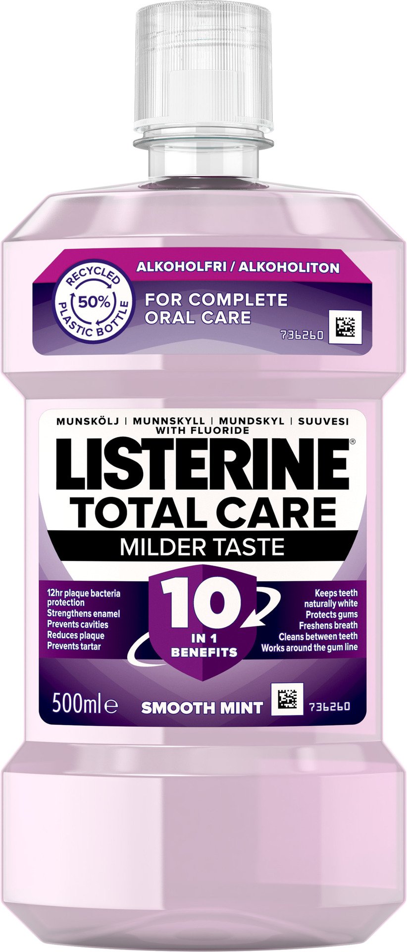 Listerine Total Care Milder Taste 500 ml