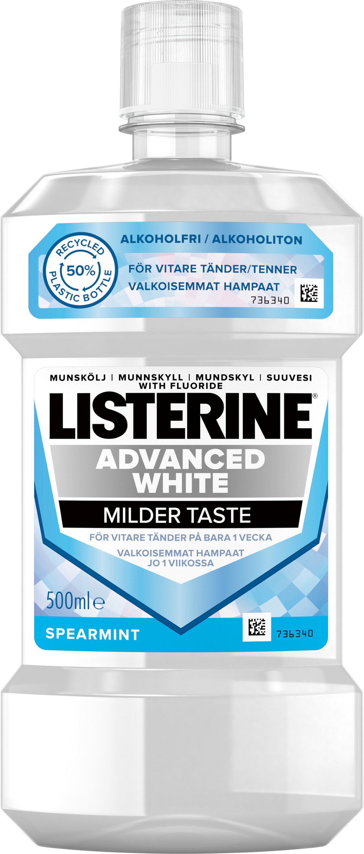 Listerine Advanced White Milder Taste 500 ml