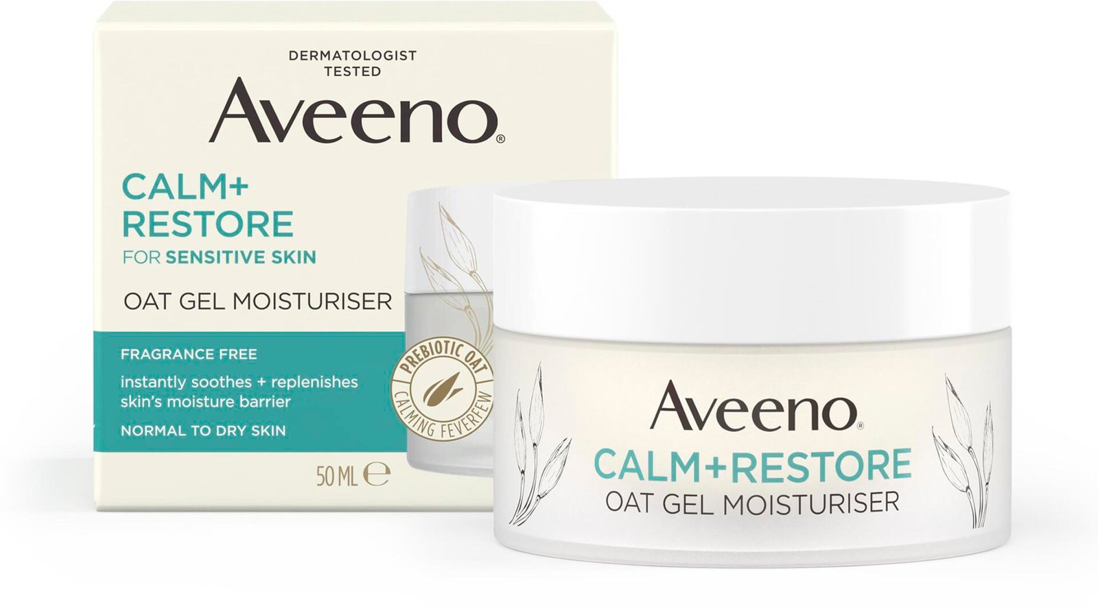 Aveeno Calm+Restore Oat Gel Moisturiser 50 ml