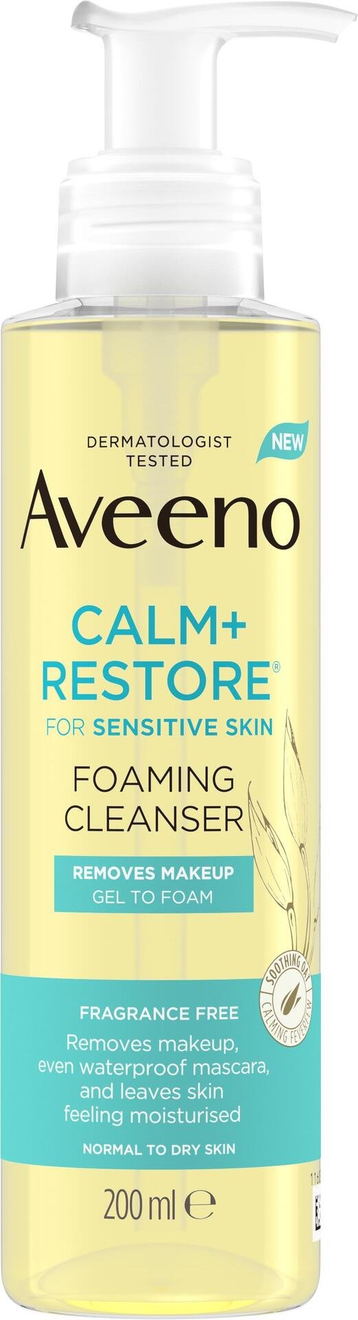 Aveeno Calm+Restore Foaming Cleanser 200 ml