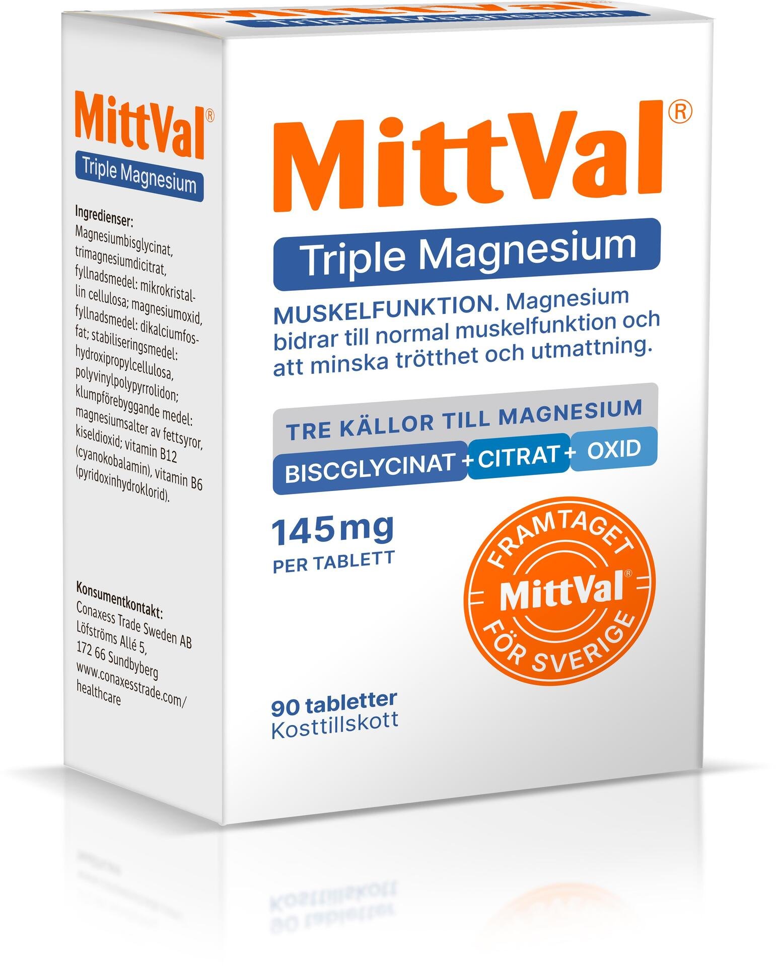 MittVal Triple Magnesium 90 st