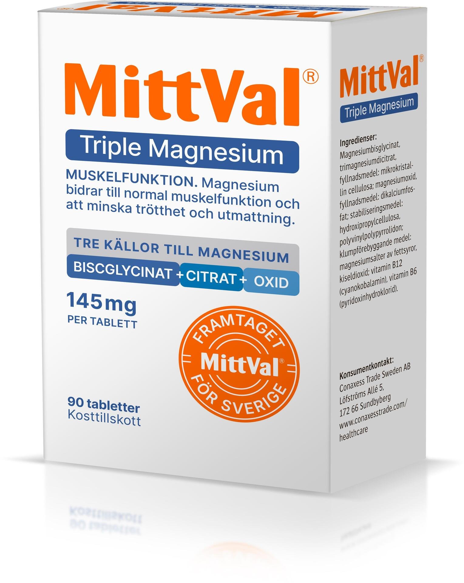 MittVal Triple Magnesium 90 st